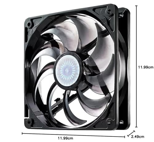 Cooler Master SickleFlow 120 - Sleeve Bearing 120mm Silent Fan for Computer Cases, CPU Coolers, and Radiators (Smoke Color) image