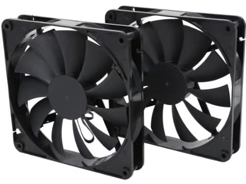 Rosewill 140mm Case Fan Computer Case Fan with Advanced Fluid Dynamic Bearing for Ultra Quietness and Silent Operation Standard 140 mm Case Fan with 3 Pin & Molex / LP4 Connectors, Black, 2-Pack main image