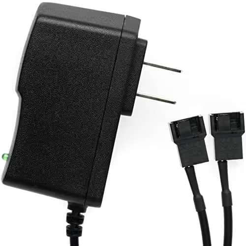 CRJ DC Power Supply for 2 x 3/4-Pin 12V Computer PC Case Fans main image