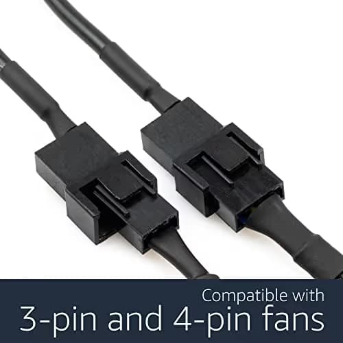 CRJ DC Power Supply for 2 x 3/4-Pin 12V Computer PC Case Fans image