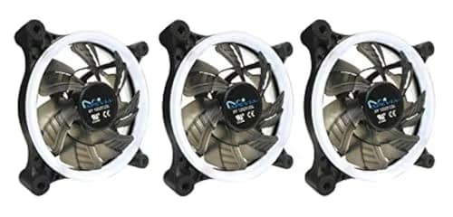 Apevia C 120mm Black / White White LED 57.67 CFM 3-Pack image