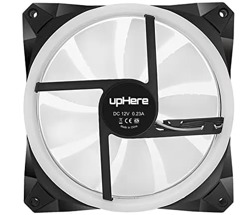upHere 140mm case Fan 3PACK Solar Eclipse Hydraulic Bearing Quiet Cooling case Fan for Computer Mirage Color LED Fan 3 pin with Anti Vibration Rubber Pads(Blue) 14CMB3-3 image