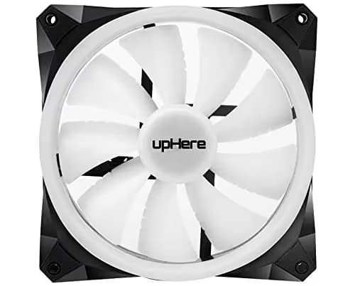 upHere 140mm case Fan 3PACK Solar Eclipse Hydraulic Bearing Quiet Cooling case Fan for Computer Mirage Color LED Fan 3 pin with Anti Vibration Rubber Pads(Blue) 14CMB3-3 image