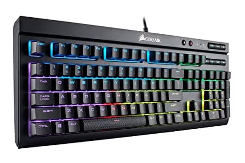 Corsair K68 RGB Mechanical Gaming Keyboard, Backlit RGB LED, Dust and Spill Resistant - Linear & Quiet - Cherry MX Red image