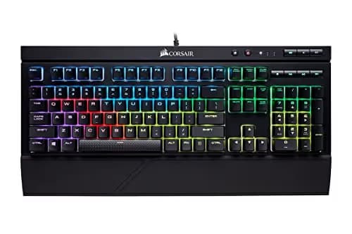 Corsair K68 RGB Mechanical Gaming Keyboard, Backlit RGB LED, Dust and Spill Resistant - Linear & Quiet - Cherry MX Red image