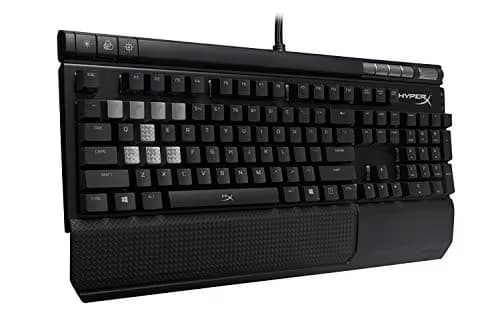 HyperX Alloy Elite RGB - Mechanical Gaming Keyboard - Software-Controlled Light & Macro Customization - Wrist Rest - Media Controls - Linear & Quiet - Cherry MX Red - RGB LED Backlit (HX-KB2RD2-US/R1) image
