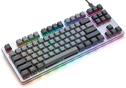 Massdrop CTRL Mechanical Keyboard - Tenkeyless TKL (87 Key) Gaming Keyboard, Hot-Swap Switches, Programmable Macros, RGB LED Backlighting, USB-C, Doubleshot PBT, Aluminum Frame (Kaihua Speed Silver) image
