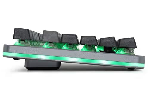 Massdrop CTRL Mechanical Keyboard - Tenkeyless TKL (87 Key) Gaming Keyboard, Hot-Swap Switches, Programmable Macros, RGB LED Backlighting, USB-C, Doubleshot PBT, Aluminum Frame (Kaihua Speed Silver) image