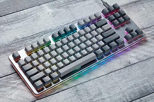 Massdrop CTRL Mechanical Keyboard - Tenkeyless TKL (87 Key) Gaming Keyboard, Hot-Swap Switches, Programmable Macros, RGB LED Backlighting, USB-C, Doubleshot PBT, Aluminum Frame (Kaihua Speed Silver) image