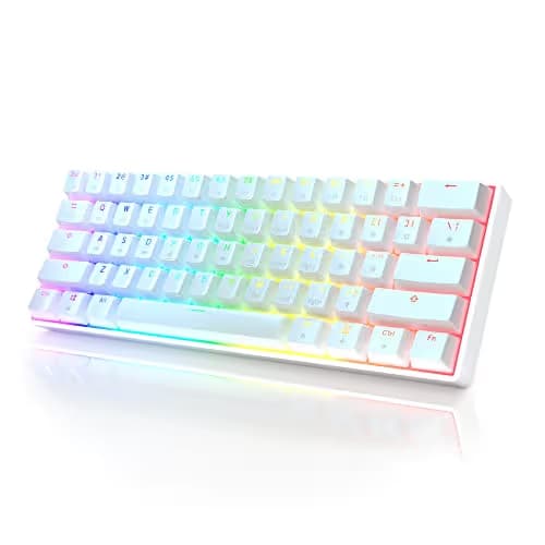 CHONCHOW Mechanical Gaming Keyboard Blue Switch Customize LED Backlit Detachable Wrist Rest USB Wired Mechanical Gaming Keyboard Compatible with PC PS4 Mac Xbox - Black image