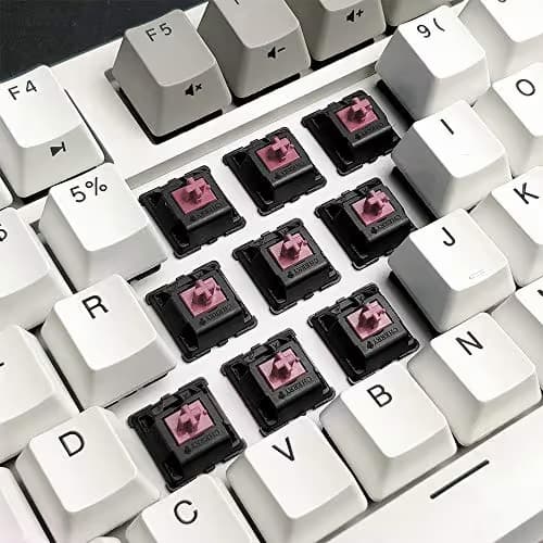Durgod Taurus K320 TKL Mechanical Gaming Keyboard - 87 Keys - Double Shot PBT - NKRO - USB Type C (Cherry Silent Red, White) image