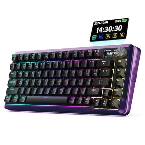 Redragon K552 Mechanical Gaming Keyboard, RGB Rainbow Backlit, 87 Keys, Tenkeyless, Compact Steel Construction with Cherry MX Blue Switches for Windows PC Gamer (Black) image