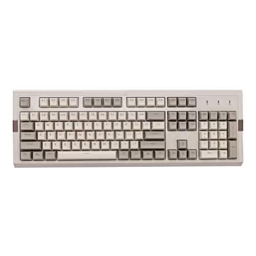 Ajazz AK510 Retro Mechanical Gaming Keyboard - PBT SP Spherical Keycaps - Classic Grey-White Matching - RGB Backlight - Brown Switches main image