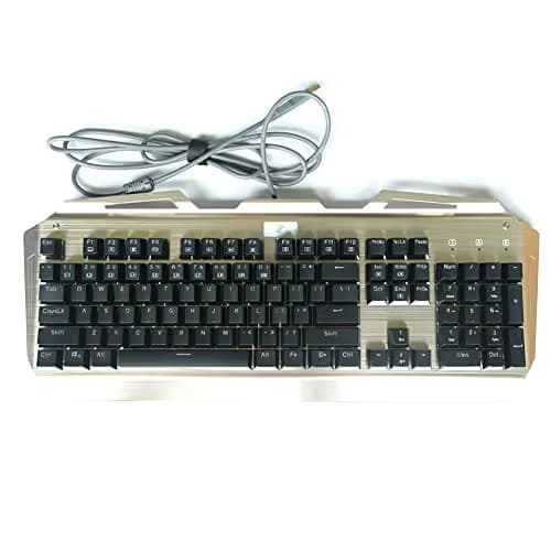 E-Element K-9999 Mechanical Gaming Keyboard, Multicolor LED Backlit USB Wired with Blue Switches,104 Keys No Conflict, Camouflage image