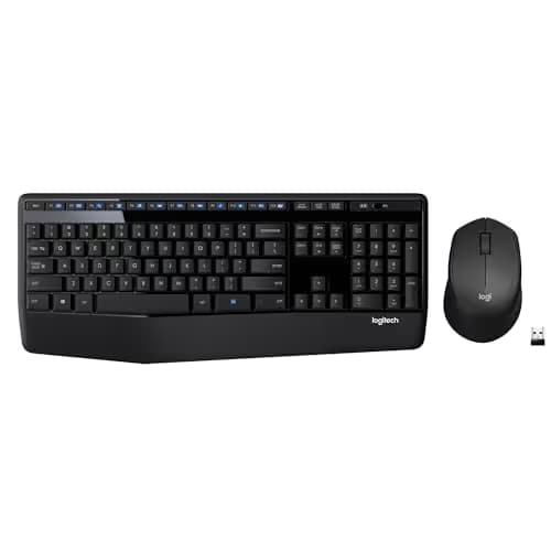 Logitech MK345 Wireless Combo - Full-sized Keyboard with Palm Rest and Comfortable Right-Handed Mouse image