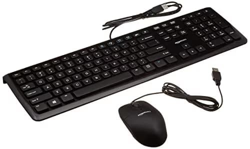 AmazonBasics USB Wired Computer Keyboard and Wired Mouse Bundle Pack main image