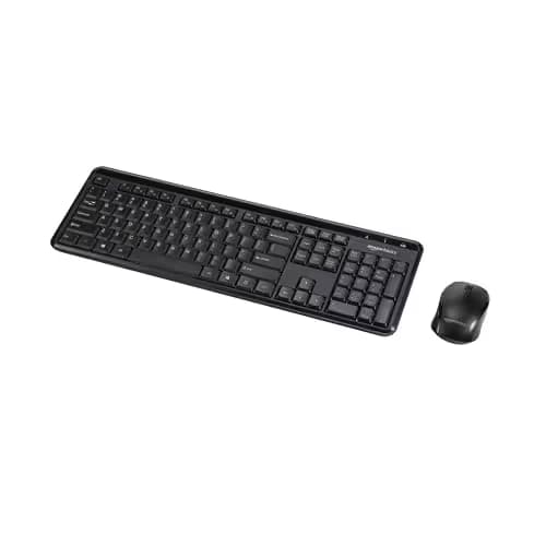 AmazonBasics Wireless Computer Keyboard and Mouse Combo - Quiet and Compact - US Layout (QWERTY) image