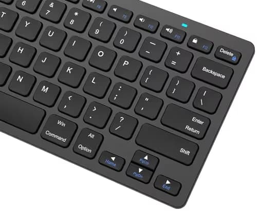 Arteck Ultra-Slim Bluetooth Keyboard Compatible with iPad 10.2-inch/iPad Air/iPad 9.7-inch/iPad Pro/iPad Mini, iPhone and Other Bluetooth Enabled Devices Including iOS, Android, Windows, Black image