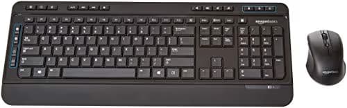 AmazonBasics Wireless Computer Keyboard and Mouse Combo - Full Size - US Layout (QWERTY) image