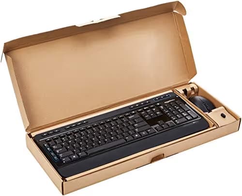 AmazonBasics Wireless Computer Keyboard and Mouse Combo - Full Size - US Layout (QWERTY) image