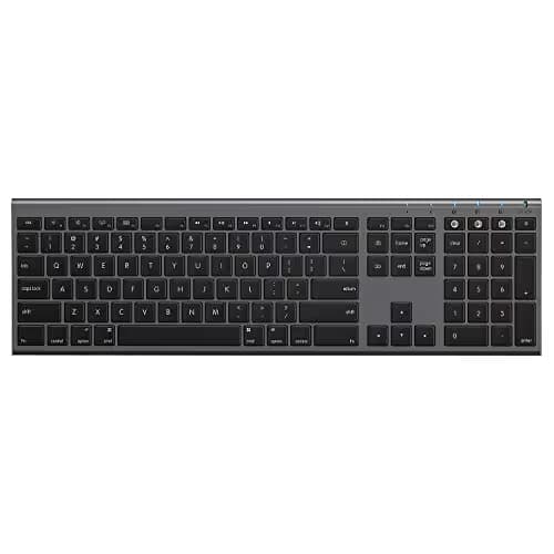 Multi-Device Keyboard for Mac OS/ iOS/ iPad OS, Jelly Comb Bluetooth Keyboard for MacBook Pro/Air, iMac, iPhone, iPad Pro/ Air/ Mini, New iPad| Connect Up To 3 Devices (Space Gray, Rechargeable) image