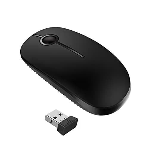 Vssoplor 8541645742 Wireless Mouse, 2.4G Slim Portable Computer Mice with Nano Receiver for Notebook, PC, Laptop, Computer-Black main image
