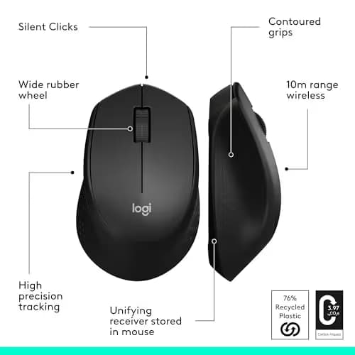 Logitech M330 SILENT PLUS Wireless Optical Mouse image
