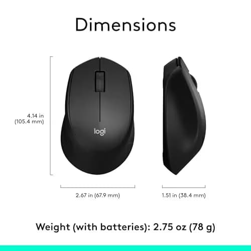Logitech M330 SILENT PLUS Wireless Optical Mouse image