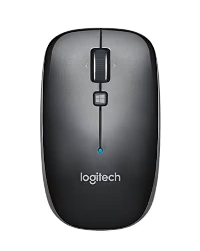 Logitech M557 Bluetooth Mouse - Wireless Mouse with 1 Year Battery Life, Side-to-Side Scrolling, and Right or Left Hand Use with Apple Mac or Microsoft Windows Computers and Laptops, Gray main image