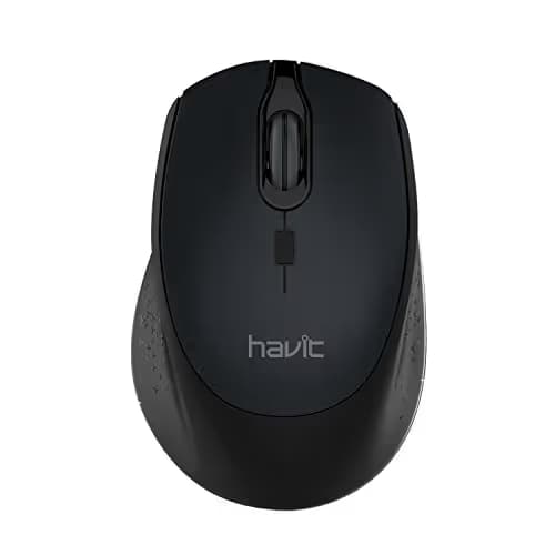 Havit 2.4G Wireless Mouse 2000DPI Optical Mini Portable Mobile with USB Receiver, 3 Adjustable DPI Levels, 4 Buttons for Notebook, PC, Laptop, Computer, MacBook (Black) main image