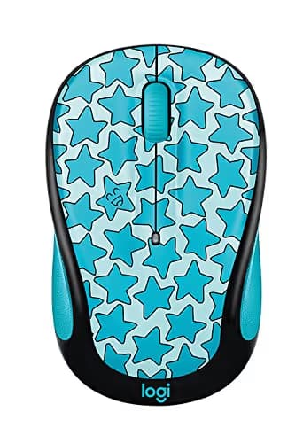 Logitech Doodle Collection M325c - Mouse - optical - 5 buttons - wireless - 2.4 GHz - USB wireless receiver - Twinkle Teal image