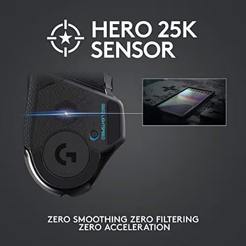 Logitech G502 Lightspeed Wireless Gaming Mouse with Hero 16K Sensor, PowerPlay Compatible, Tunable Weights and Lightsync RGB image