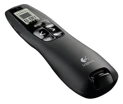 Logitech Professional Presenter R800, Wireless Presentation Clicker Remote with Green Laser Pointer and LCD Display image