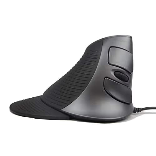 J-Tech Digital Scroll Endurance Wired Mouse Ergonomic Vertical USB Mouse with Adjustable Sensitivity (600/1000/1600 DPI), Removable Palm Rest & Thumb Buttons - Reduces Hand/Wrist Pain (Wired) main image