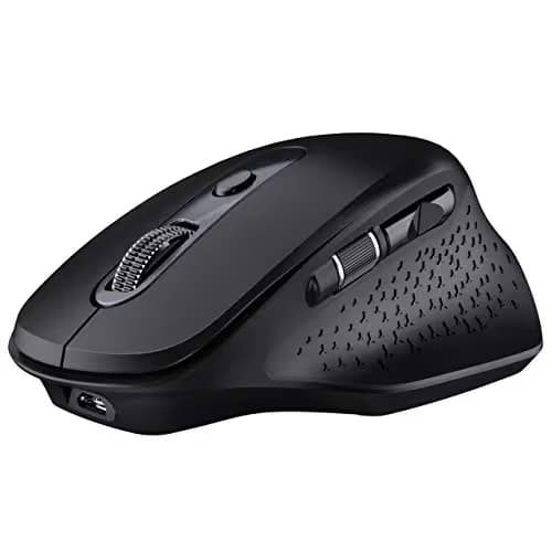 VicTsing Pioneer Rechargeable Bluetooth Mouse, Easy-Switch Up to 3 Devices, Wireless Computer Mouse with Side Scroll Wheel, 5 Levels Adjustable DPI, Mouse for Laptop Android/OS/iOS/Windows/Linux main image