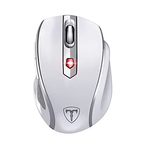 VicTsing mm057 2.4G Wireless Portable Mobile Mouse Optical Mice with USB Receiver, 5 Adjustable DPI Levels, 6 Buttons for Notebook, PC, Laptop, Computer, MacBook - White main image