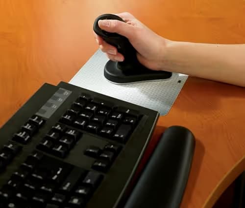 3M Wireless Ergonomic Optical Mouse, Patented Vertical Grip Design Keeps Your Hand and Wrist at a Neutral Angle for Comfort, USB Plug and Play, Soft-Touch Surface, Small Size, Black (EM550GPS) image