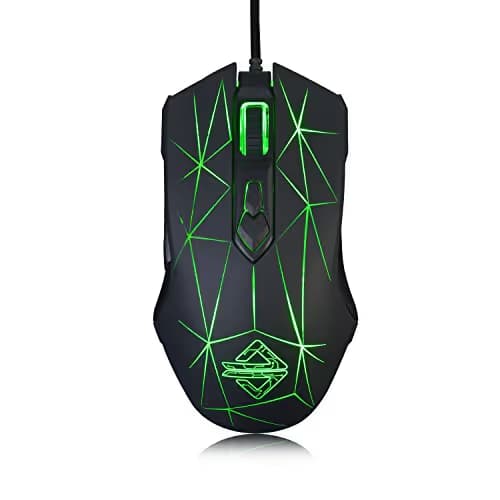 Ajazz AJ52 Watcher RGB Gaming Mouse, Programmable 7 Buttons, Ergonomic LED Backlit USB Gamer Mice Computer Laptop PC, for Windows Mac OS Linux, Star Black image