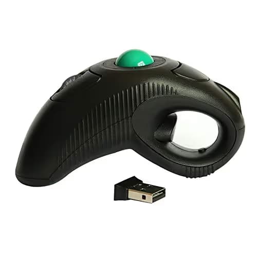 Wireless Ergonomic Handheld Trackball Mouse with Laser Pointer Left Handed Right Handed DPI Adjustable for Laptop Desktop PC Computer image
