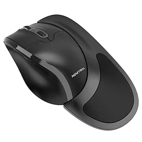 Newtral Small Size (Small，Medium，Large Available) Semi-Vertical Wireless Ergonomic Mouse,All Buttons Programmable, 800/1600/2400 DPI, Detachable Magnetic Palm Support (S) main image