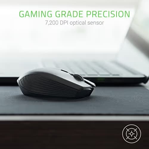 Razer Atheris - Ambidextrous Bluetooth Wireless Portable Gaming-Grade Mouse - 7,200 DPI Optical Sensor (Renewed) image