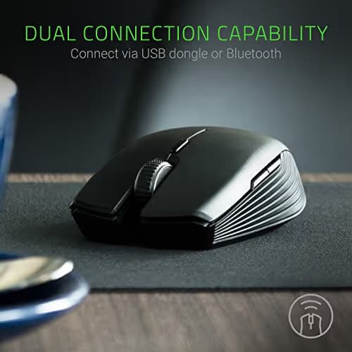Razer Atheris - Ambidextrous Bluetooth Wireless Portable Gaming-Grade Mouse - 7,200 DPI Optical Sensor (Renewed) image