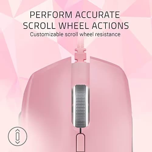 Razer Basilisk Quartz: True 16,000 5G Optical Sensor - Removable Dpi Clutch & Customizable Scroll Wheel Resistance - Ergonomic Form Factor - Esports Gaming Mouse image
