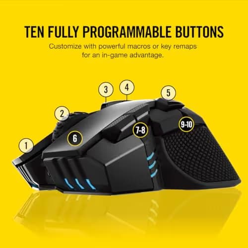 Corsair IRONCLAW RGB WIRELESS Wireless Gaming Mouse - Black image
