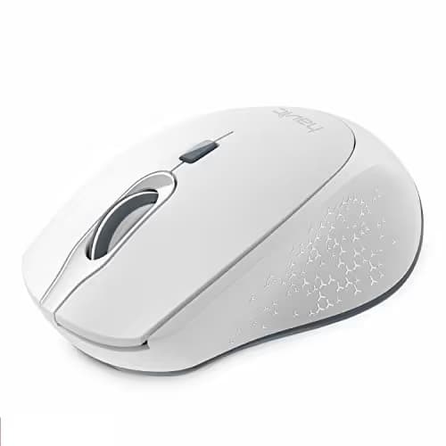 Havit 2.4G Wireless Mouse 2000DPI Optical Mini Portable Mobile with USB Receiver, 3 Adjustable DPI Levels, 4 Buttons for Notebook, PC, Laptop, Computer, MacBook (White) image