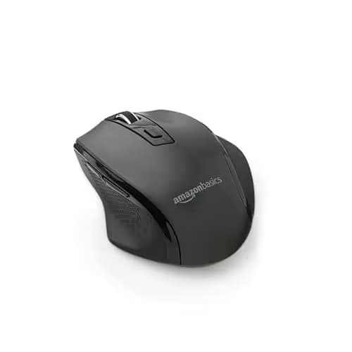 AmazonBasics Ergonomic Wireless PC Mouse - DPI adjustable - Black image
