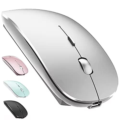 Wireless Mouse for MacBook Air/Pro Wireless Mouse for MacBook Laptop Windows iMac (Silver) main image