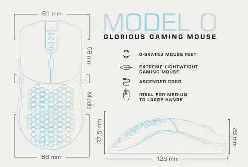 Glorious MODEL O GLOSSY Wired Optical Gaming Mouse image