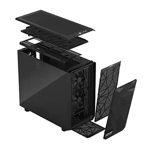 Fractal Design Meshify 2 Black ATX Flexible Dark Tinted Tempered Glass Window Mid Tower Computer Case image