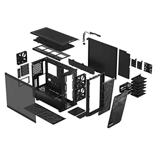Fractal Design Meshify 2 Black ATX Flexible Light Tinted Tempered Glass Window Mid Tower Computer Case image